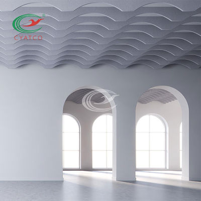 Qualità  SGS Polyester PET Acoustic Ceiling Panels Harmless Mildewproof fabbrica