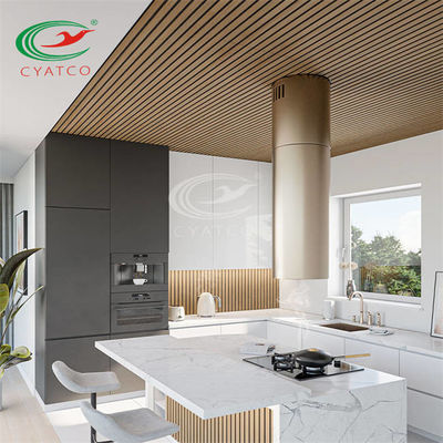 Qualità  SGS Interior Vertical Wood Slat Wall Durable Soundproof For Studio fabbrica