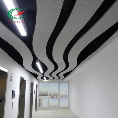 I pannelli per soffitti acustici della fibra dell'isolamento acustico rendono incombustibile multicolore