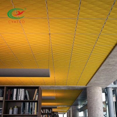 I pannelli per soffitti acustici della fibra dell'isolamento acustico rendono incombustibile multicolore