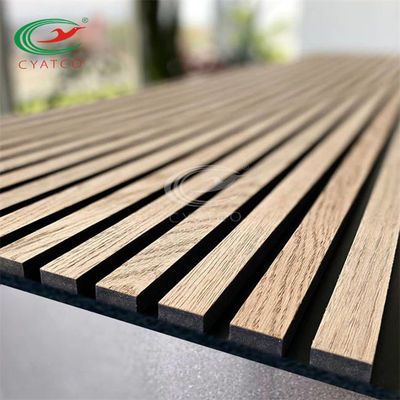 Laminato impiallacci i pannelli di parete di legno della stecca acustica Mildewproof insipido