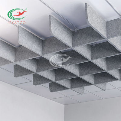 Pannelli per soffitti acustici Mildewproof inoffensivo dell'ANIMALE DOMESTICO del poliestere dello SGS
