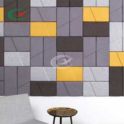 Mattonelle acustiche multicolori decorative per isolamento acustico non tossico