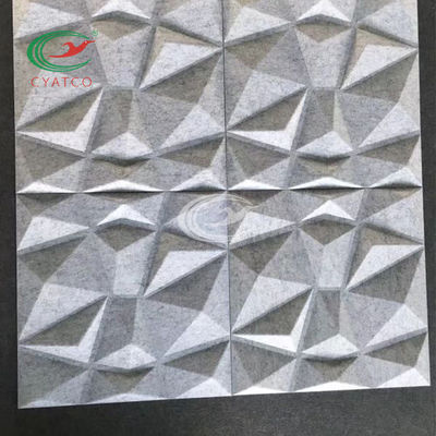 Pannello acustico Mildewproof della fibra di poliestere della parete del diamante 3D inodoro