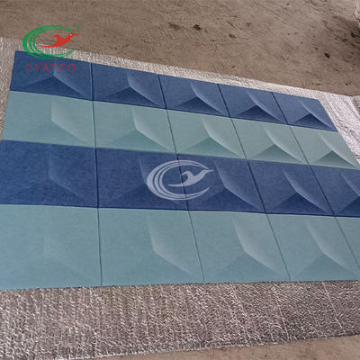 La parete acustica strutturata 3D della stella piastrella multicolore a prova d'umidità