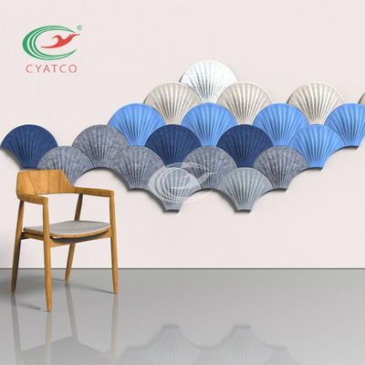 Multicolore ignifugo del pannello acustico della fibra di poliestere di Shell Shape 3D