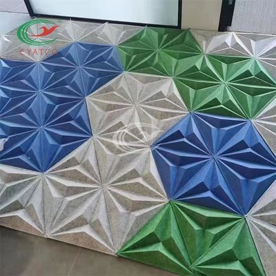 Pannelli acustici stabili riciclati di esagono, mattonelle fonoassorbenti della parete di esagono 3D