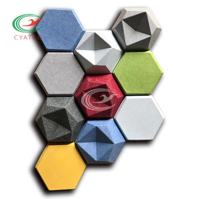Colori multiuso insonorizzati del pannello acustico della fibra di poliestere 3D 48