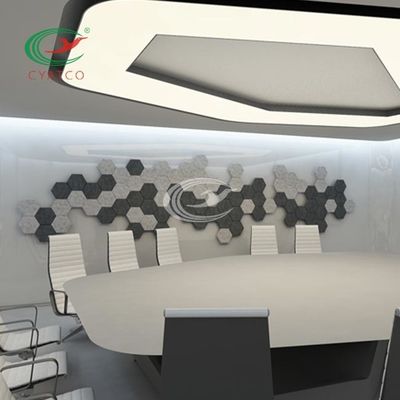 Pannelli acustici ritenuti inodori di esagono per la decorazione della parete 3D