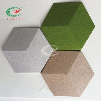 mattonelle sane di esagono leggero 3D, pannelli di parete acustici esagonali inodori