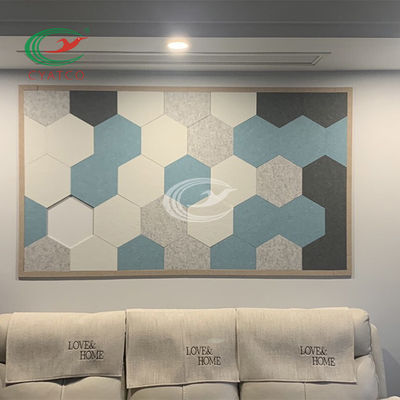 Pannelli acustici ritenuti inodori di esagono per la decorazione della parete 3D