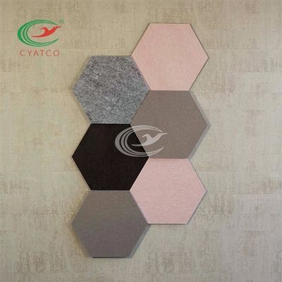 Pannelli per soffitti di esagono ritenuti poliestere, mattonelle acustiche esagonali della parete del ristorante