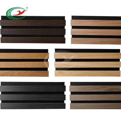 Spessore su misura acustico di legno curvo dei pannelli di parete della scanalatura