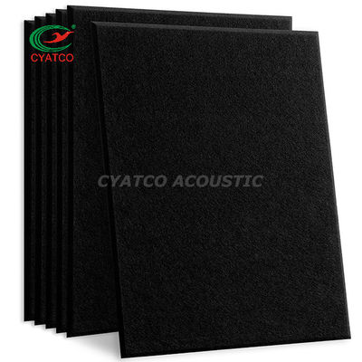 12 mm pannelli per pareti in feltro nero rettangolare imbottitura insonorizzante per decorazioni per uffici
