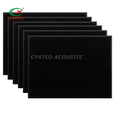 12 mm pannelli per pareti in feltro nero rettangolare imbottitura insonorizzante per decorazioni per uffici
