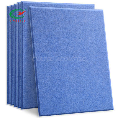Forma personalizzata pannelli murali in feltro blu trattamento acustico ecologico per le aule