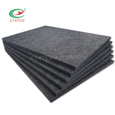 10 pacchetti di pannelli acustici in PET grigio scuro feltro rettangolare pannelli murali studi musicali