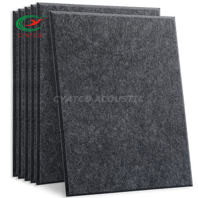 10 pacchetti di pannelli acustici in PET grigio scuro feltro rettangolare pannelli murali studi musicali