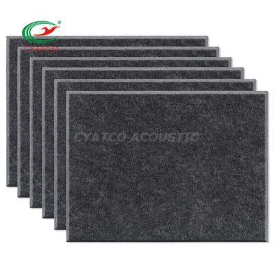 10 pacchetti di pannelli acustici in PET grigio scuro feltro rettangolare pannelli murali studi musicali
