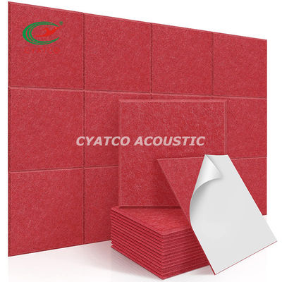 9mm Polyeater Rosso Fibra Stop Echoes Feltro Pannelli Pareti Biveled Bordatura anti-suono Imbottitura